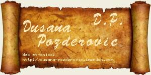 Dušana Pozderović vizit kartica